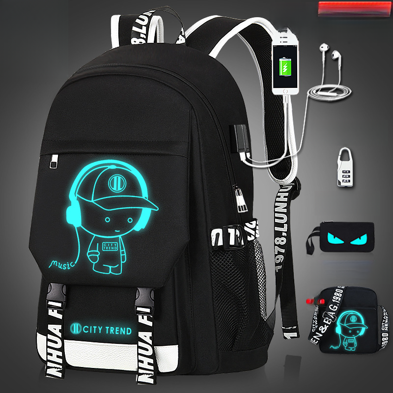 New Student Men's Casual Trend Large Backpack, Lightweight Spine Protection, Suitable For Middle School Students,_voghion.com